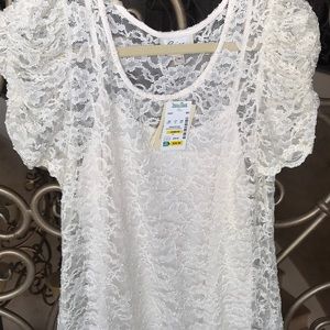 Lace Tunic-Cream SZ M